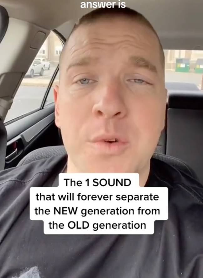 There's one sound that separates generations, according to this TikToker. Credit: theglasssniper/TikTok