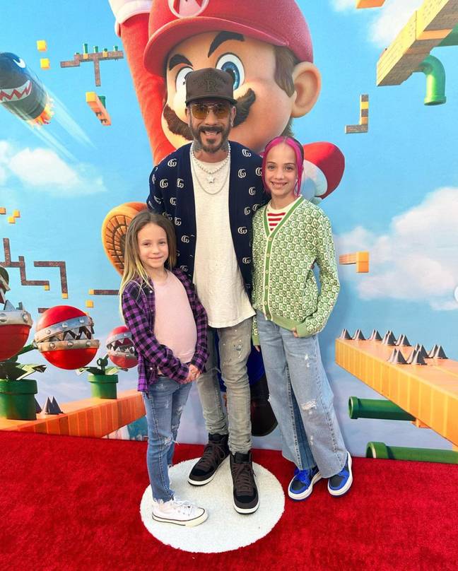 AJ McLean says he supports his daughters Lyric (left) and Elliott (right) 'one million per cent'. Credit: AJ McLean/@aj_mclean