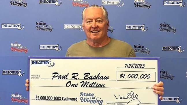 Paul Bashaw won $1 million just days after announcing his retirement. Credit: Massachusetts State Lottery