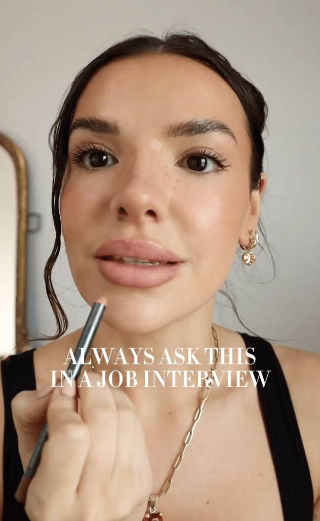 Katherine shared her advice on what questions to ask in an interview.Credit: Instagram / Katherine Lockhart