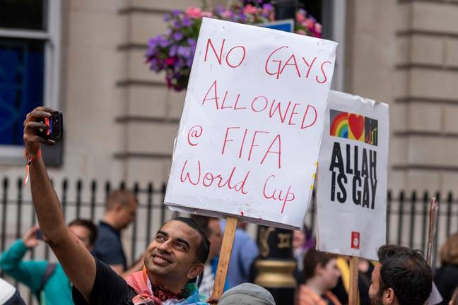 Some have decided to take a stand against FIFA for allowing The World Cup to be run in a country which criminalises same-sex relationships. Credit: Avpics / Alamy Stock Photo