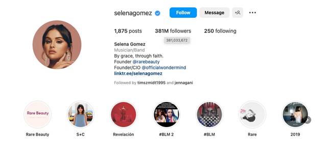 Credit: Instagram/selenagomez