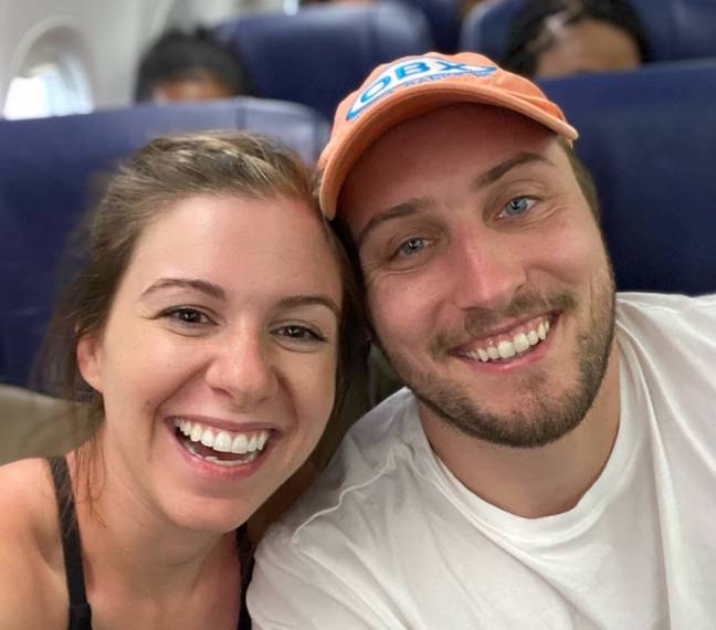 Daniel Shifflett and Emily Raines leapt into action when a man fell unconscious on their flight. Credit: Emily Raines
