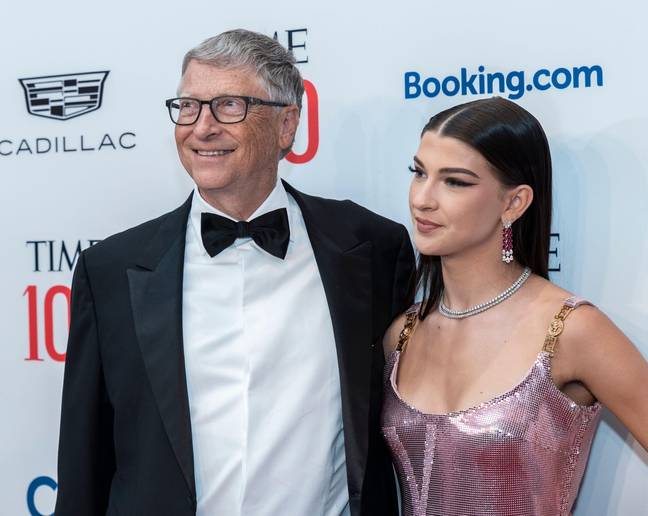 Gates and daughter Phoebe, who won't be in line for a large chunk of his inheritance as most of it's going to charity. Credit: Alamy