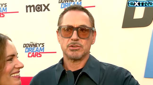 Robert Downey Jr. spoke about Tropic Thunder at the premiere for his series Downey's Dream Cars. Credit: ExtraTV