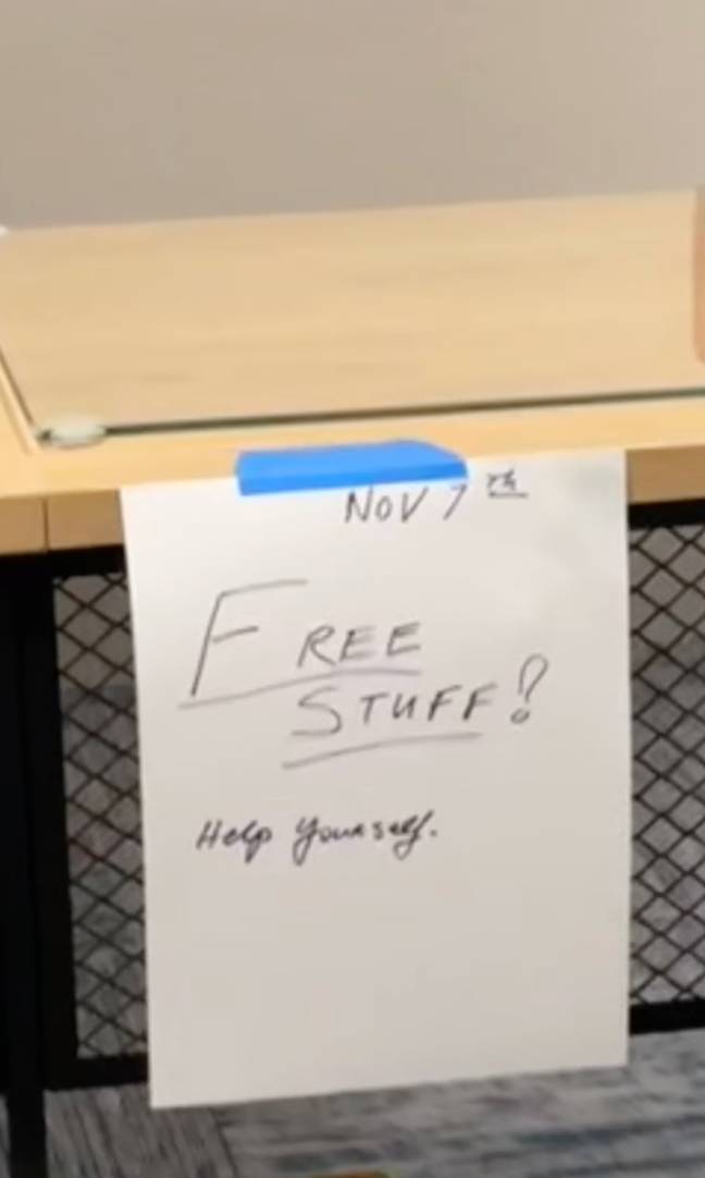 The furniture was being given away for free. Credit: TikTok/@avocandreatoast