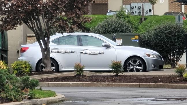 The car was parked on Medical Center Parkway, Tennessee. Credit: Murfreesboro Police Department