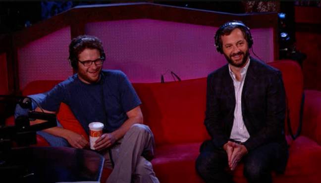 Seth Rogen and writer-director Judd Apatow opened up about Heigl's comments. Credit: The Howard Stern Show