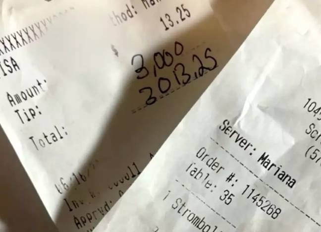 Things quickly turned sour when the tipper asked for the dosh back. Credit: WNEP