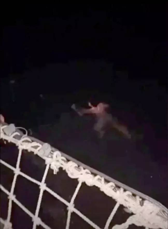 Friends of the missing teenager tried to stop Cameron Robbins from jumping off a cruise ship into 'shark-infested waters'. Credit: Reddit/QuietWest3764