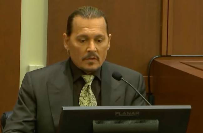 Johnny Depp took to the stand today. Credit: Law&amp;Crime/YouTube.