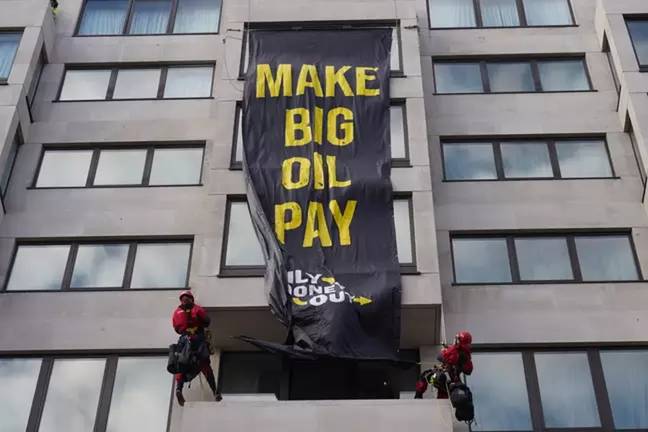 The group interrupted the forum. Credit: PA