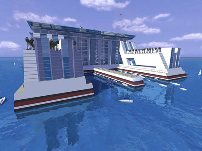 The ship would only stop to collect supplies. Credit: Freedom Cruise Line International