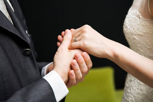 The wedding had been delayed after someone 'forgot the rings'. Credit: Kohei Hara/Getty