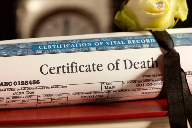 Earl Bond refused to sign a death certificate for Roberts. Credit: Getty Stock Photo