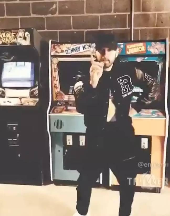 Eminem fit in a whole load of words in less than 30 seconds. Credit: Instagram/@drdre