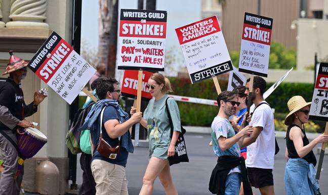 Writers have been striking for months over fair wages. Credit: FREDERIC J. BROWN/AFP via Getty Images