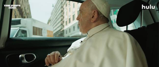 Pope Francis took questions on a new documentary. Credit: Hulu