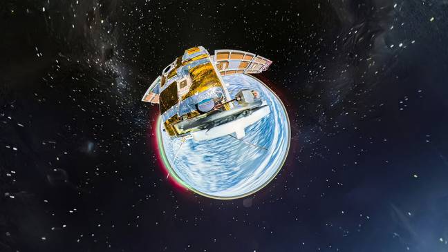 The images show a very round looking Earth. Credit: SWNS