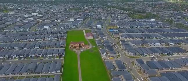 An Aussie family refused a $50 million offer from developers who constructed a suburb around their entire property. Credit: 7News