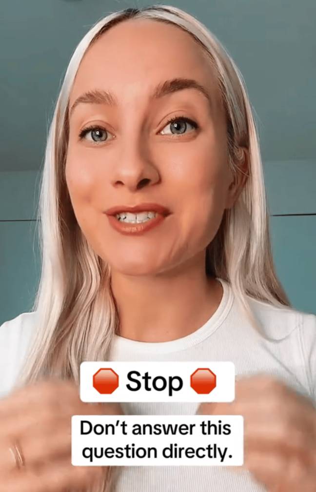 Erin revealed how she answers tough questions. Credit: TikTok/@erinmcgoff