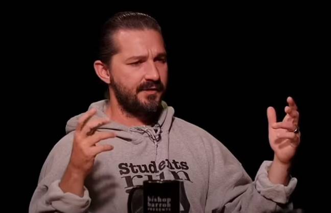 Shia LeBeouf contemplated suicide before turning to Catholicism. Credit: YouTube/Bishop Barren Presents