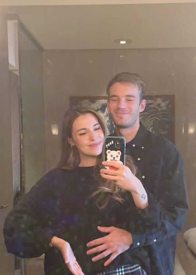 PewDiePie and Marzia announced their pregnancy in June. Credit: Instagram/@pewdiepie