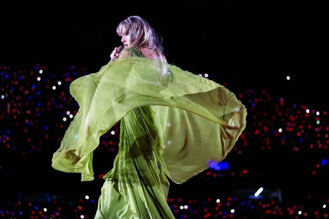 Swift performing in Rio de Janeiro on 17 November 2023. Credit: Buda Mendes/TAS23/Getty Images for TAS Rights Management