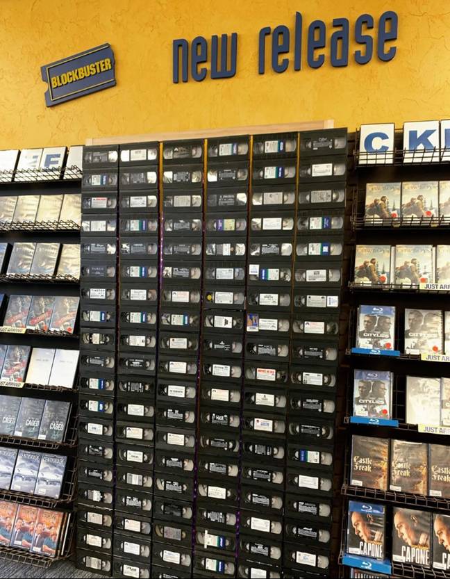 The last remaining Blockbuster in the world has remained pretty much exactly the same since the 1990s. Credit: Instagram/@blockbusterbend