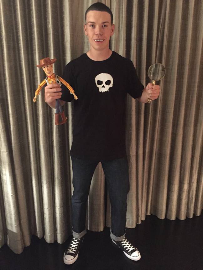 Will Poulter dressed up as Sid for Halloween - but he did it for a good cause. Credit: Twitter/@PoulterWill