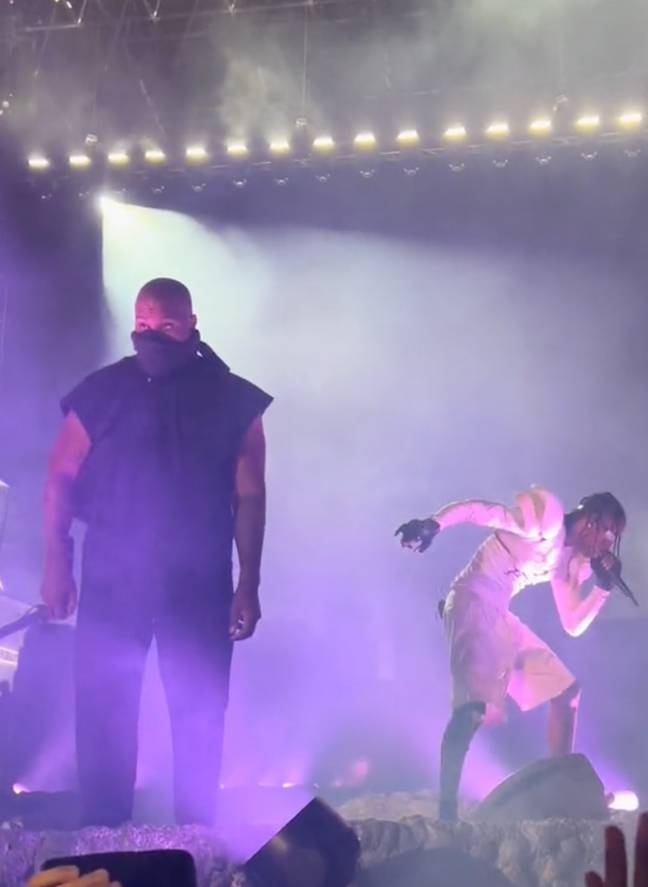 Fans were shocked to see the rapper, who legally changed his name to Ye, being introduced to the stage by Scott at his Utopia concert at the Circus Maximus. Credit: TikTok/@_danielefitness