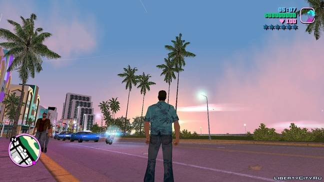 A still from GTA: Vice City, see the resemblance? Credit: Rockstar