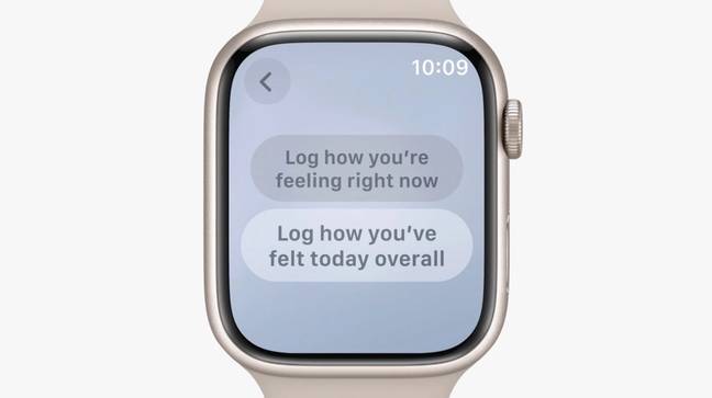 The latest update in the Apple Watch will track your mental health. Credit: Apple