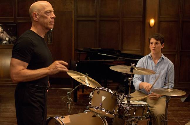 J.K. Simmons captivates audiences with a terrifying portrayal of a manipulative music instructor. Credit: Sony