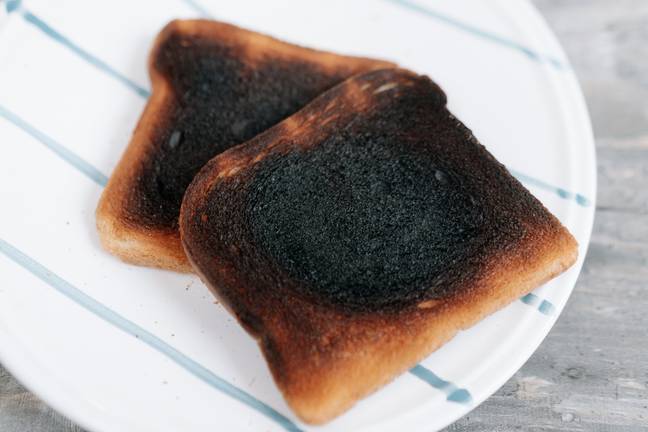 Burned toast may not be the best idea. Credit: Pexels 