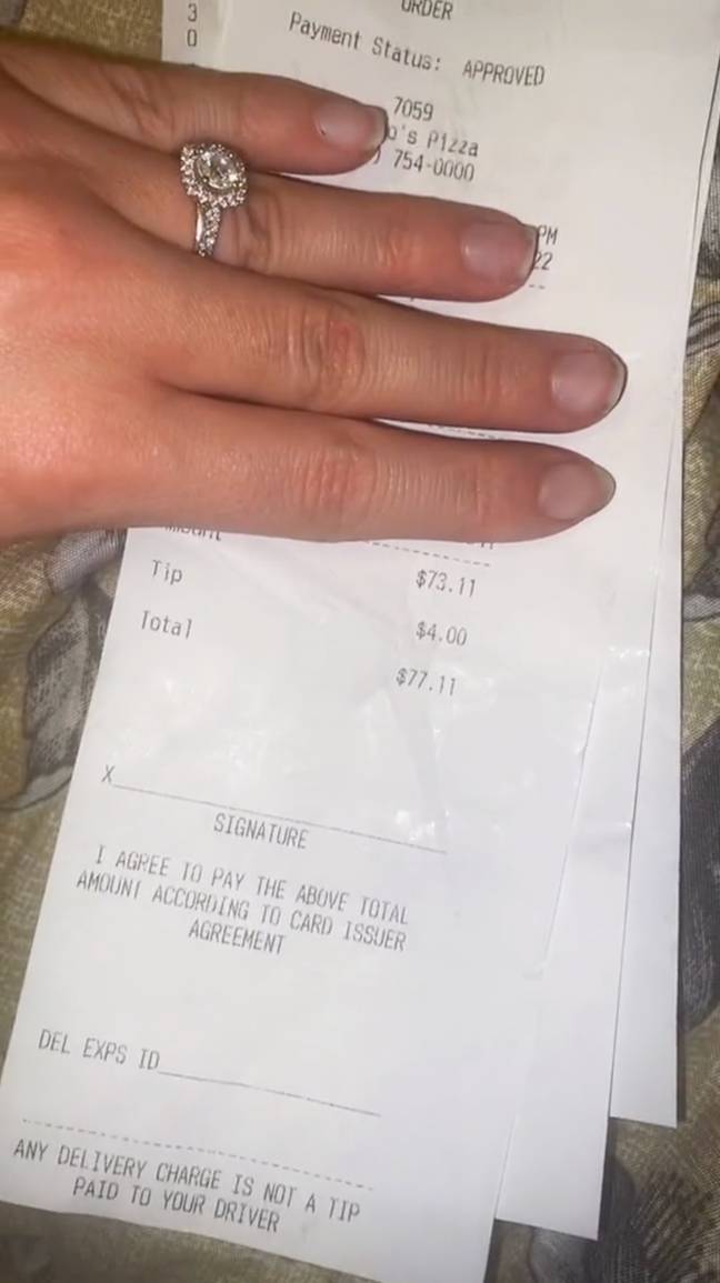 She showed a typical tip she might get on a shift. Credit: TikTok / thelifeofbrookie