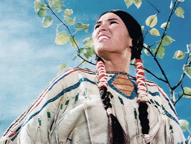 Sacheen Littlefeather in 1975. Credit: Everett Collection Inc / Alamy Stock Photo