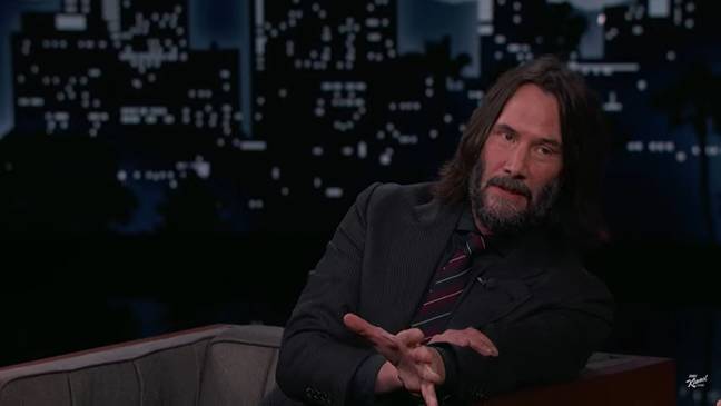 Keanu Reeves revealed on Jimmy Kimmel Live that he would consider becoming a US citizen. Credit: Jimmy Kimmel Live/ YouTube