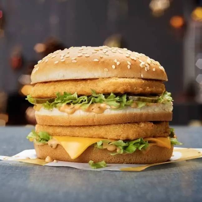 The limited edition Chicken Big Mac. Credit: McDonald's