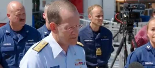 Rear Admiral John Mauger delivered the news in a press conference. Credit: BBC News