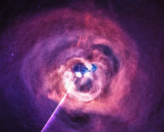NASA can turn the waves of pressure coming from a black hole into sound. Credit: NASA