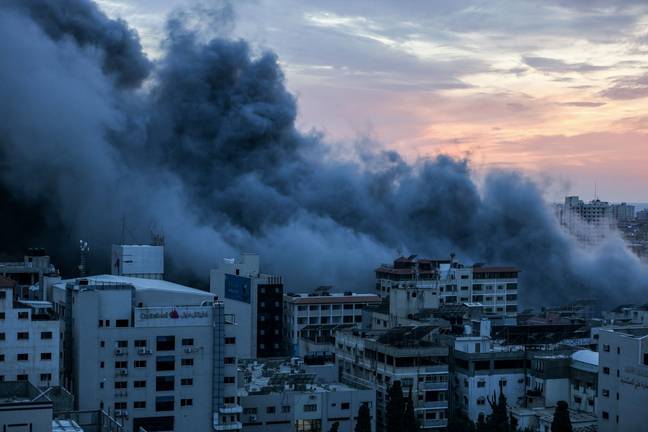 Multiple countries, including the United States and the United Kingdom, have publicly denounced the Hamas attacks. Credit: Saher Alghorra / Middle East Images / Middle East Images via AFP
