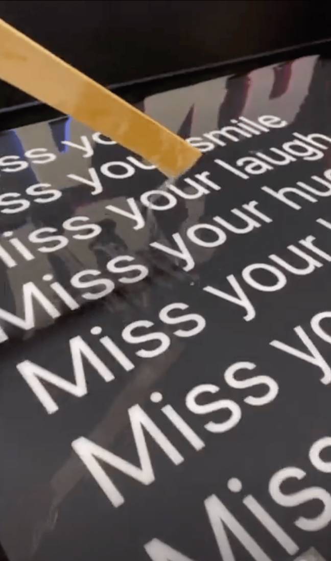 The artwork being made. Credit: Instagram/@idiotboxart