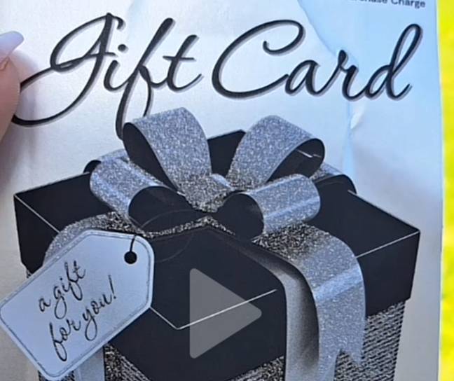Schulman's gift cards had been loaded with $500. Credit: Tiktok/@mssweetthang81