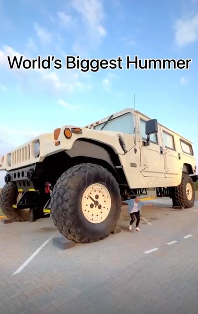 The massive hummer is about three times the size of a H1. Credit: Instagram/@shhamadbinhamdan