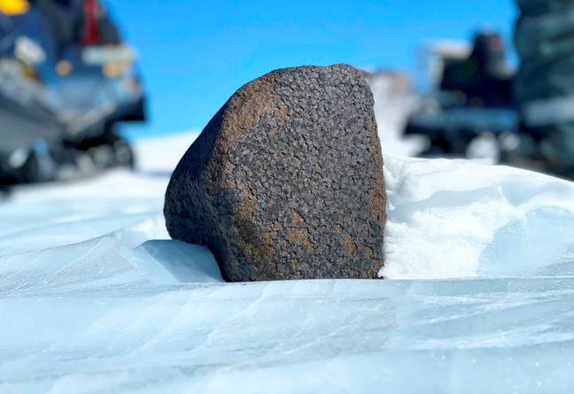 It's unusual to find a meteorite this size. Credit: SWNS