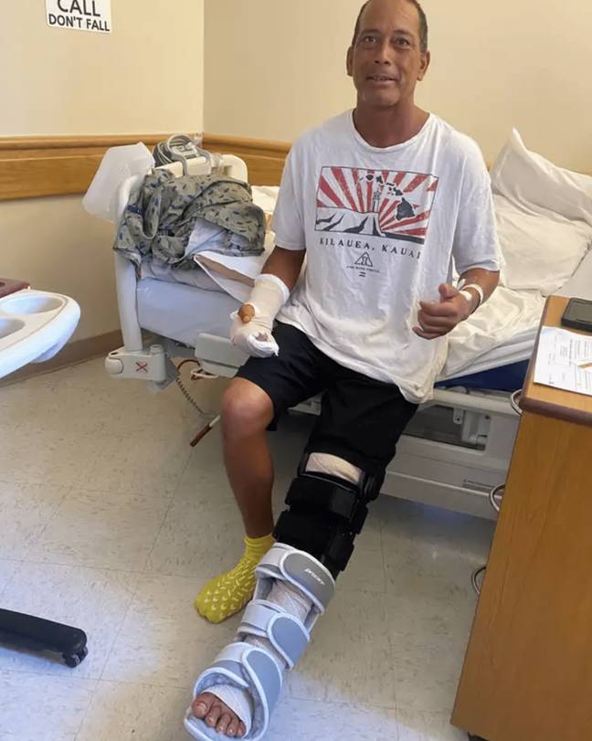 Kevin was attacked by a Tiger shark. Credit: GoFundMe/Patricia Padilla