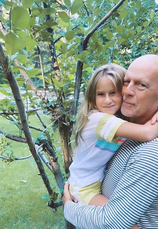 Bruce Willis with daughter Evelyn. Credit: Instagram/@emmahemingwillis