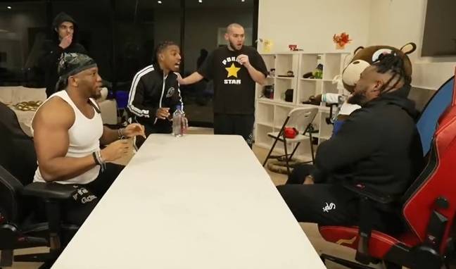 Ant was somehow the most calm person in the room after his arm was broken. Credit: Twitch/Adin Ross