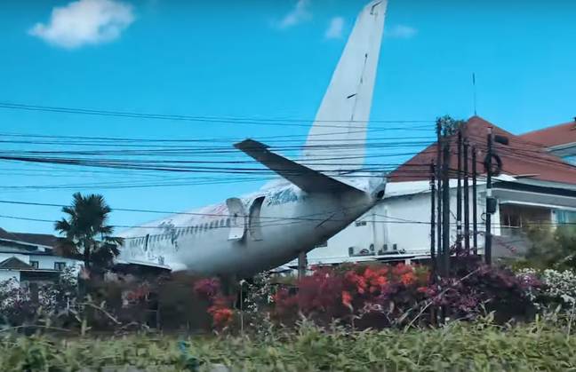 Bali is home to a second abandoned Boeing 737. Credit: YouTube/Misus Yaya